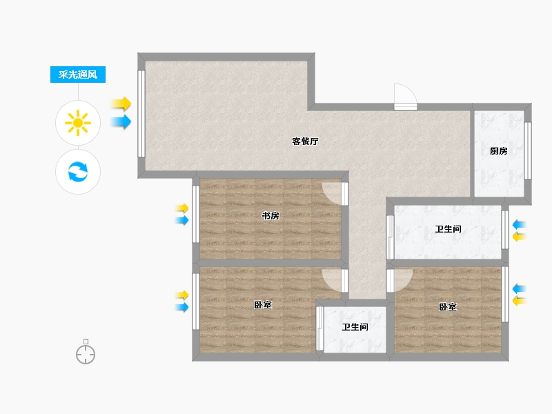 吉林省-松原市-华阳·润阳国际-94.02-户型库-采光通风