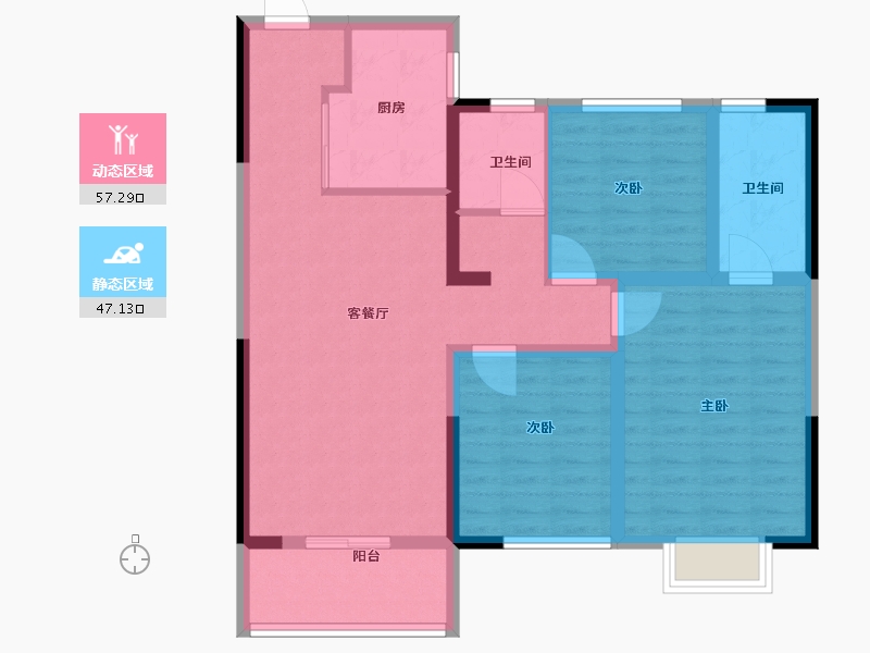 河南省-郑州市-正商雅庭华府-93.00-户型库-动静分区