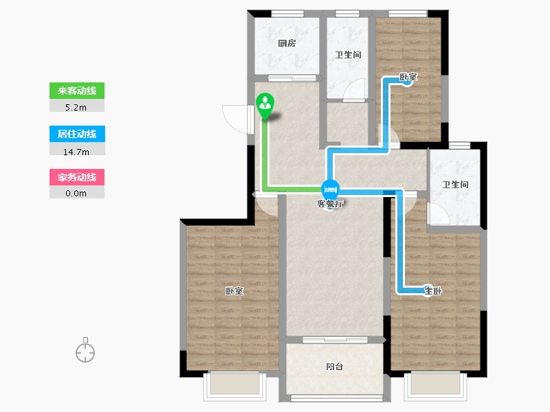 河南省-新乡市-合众凤凰故里-104.00-户型库-动静线