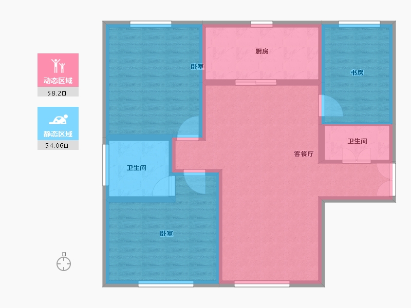 青海省-西宁市-九洲河畔世家-101.00-户型库-动静分区