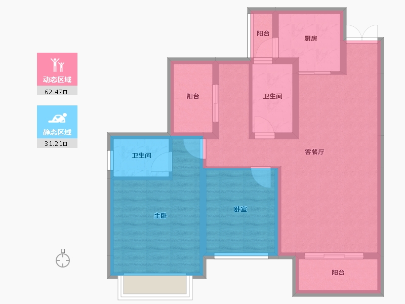 四川省-成都市-奥园玖俪湾-83.02-户型库-动静分区