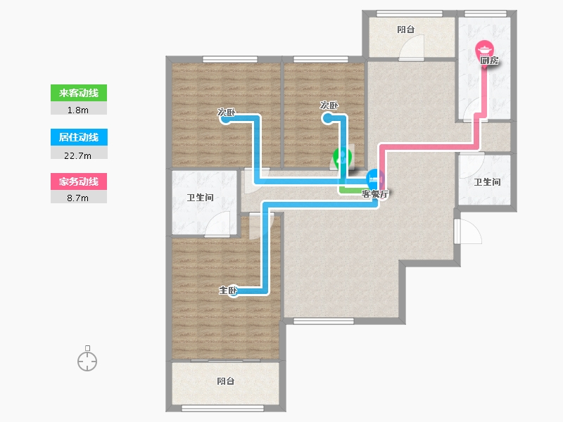 陕西省-西安市-光华小区-134.00-户型库-动静线