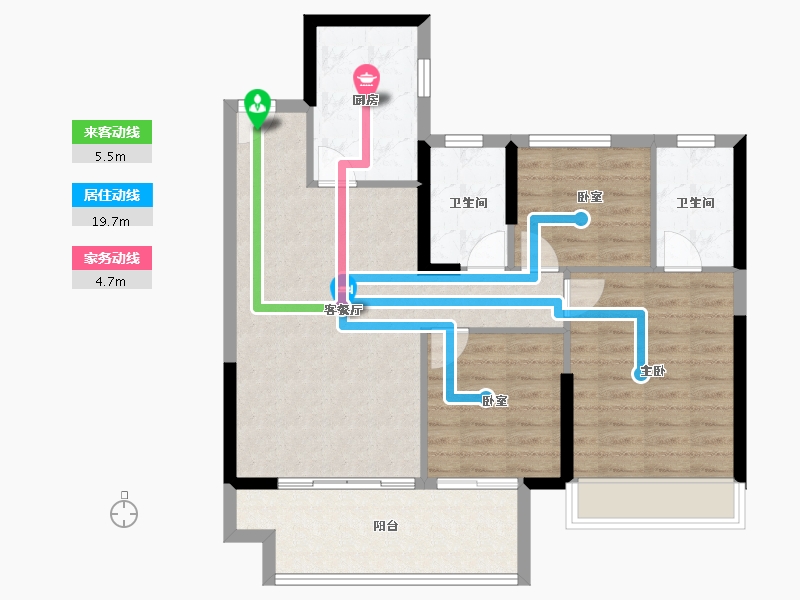 安徽省-宿州市-砀山古城-86.40-户型库-动静线