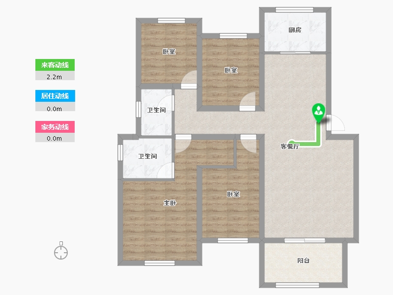 安徽省-宿州市-翔豪·新都-101.60-户型库-动静线