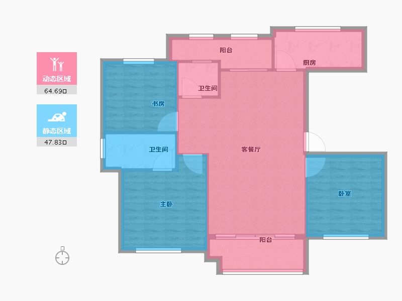 河南省-开封市-绿城·桃李春风-103.20-户型库-动静分区