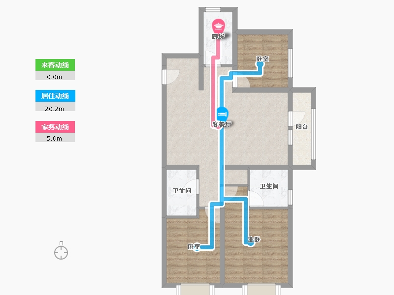 山西省-太原市-华润•中海•凯旋门-79.06-户型库-动静线