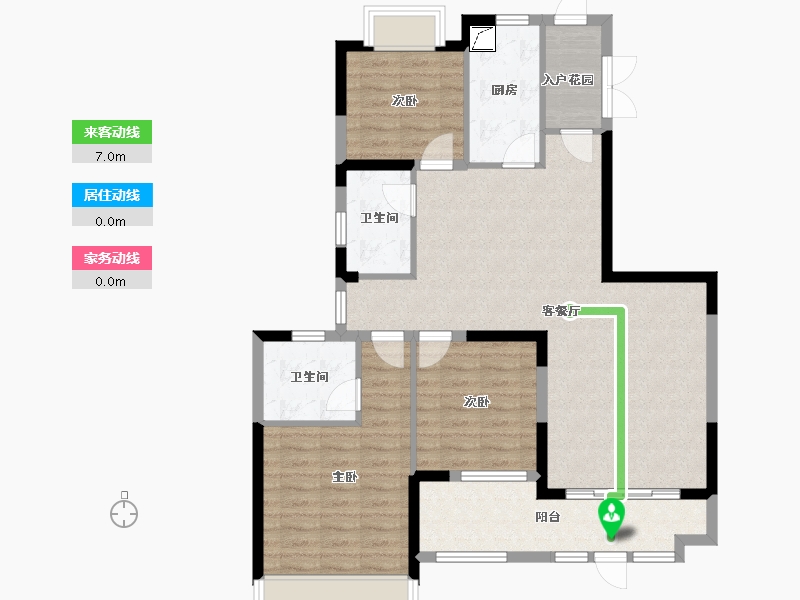 宁夏回族自治区-中卫市-中卫恒大都市广场-143.00-户型库-动静线