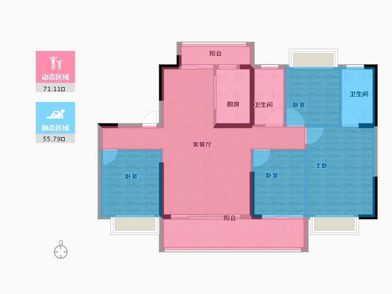 广东省-梅州市-客天下碧桂园-114.70-户型库-动静分区