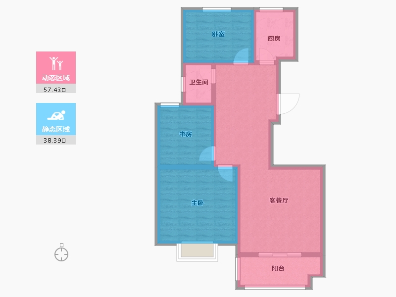 河南省-新乡市-合众凤凰故里-85.28-户型库-动静分区