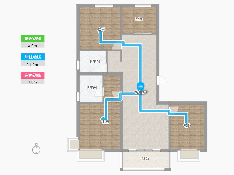 山西省-临汾市-公园壹号·华夏悦府-102.42-户型库-动静线