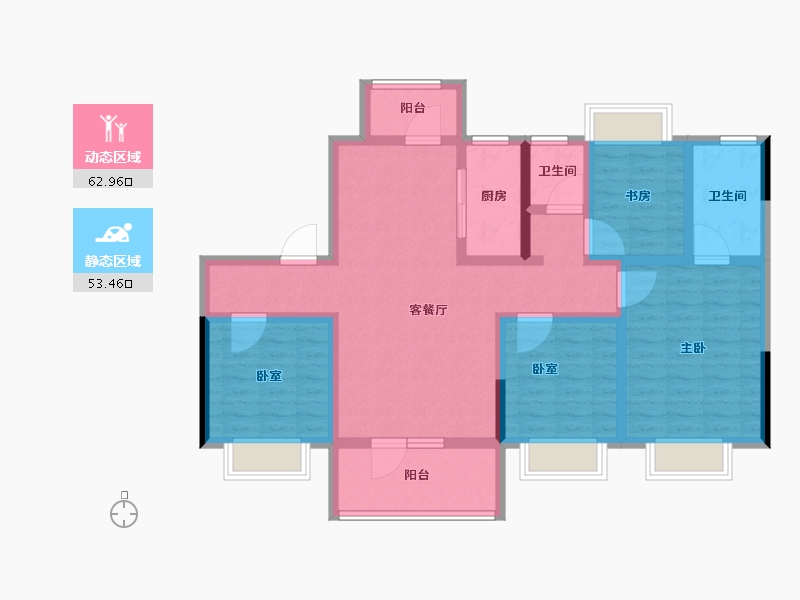 江西省-抚州市-当代城MOMΛ-102.40-户型库-动静分区