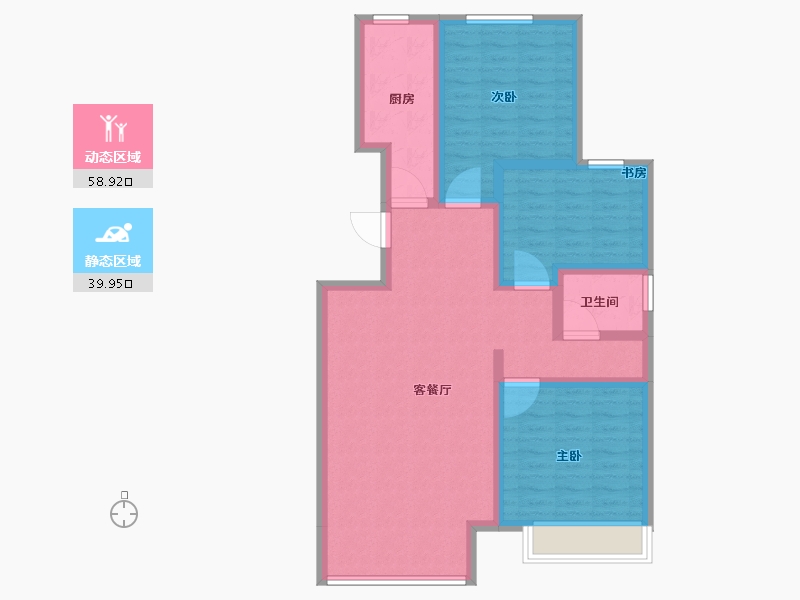 辽宁省-抚顺市-电建地产海赋外滩澋苑-88.01-户型库-动静分区