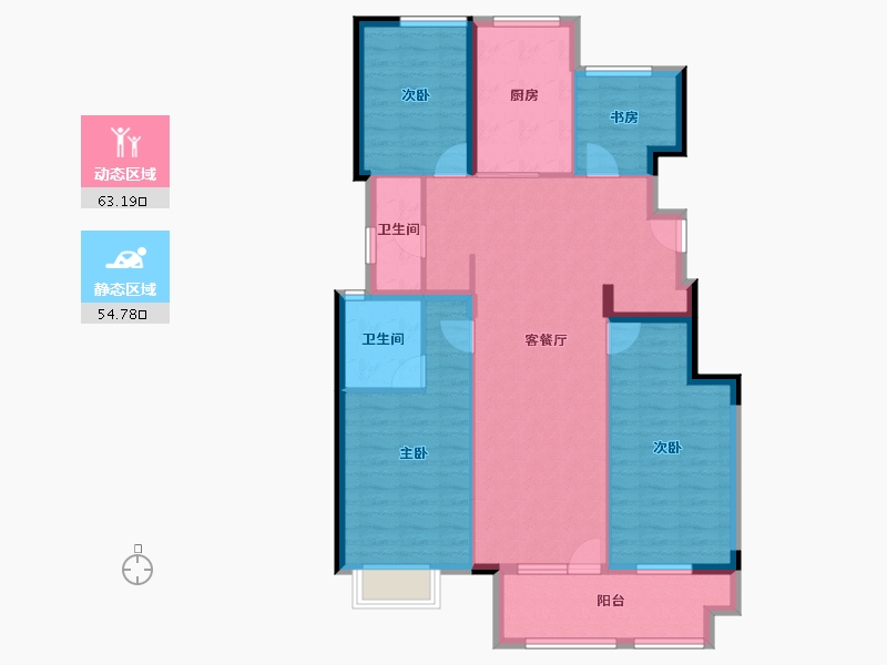 北京-北京市-金地·璟宸-106.14-户型库-动静分区