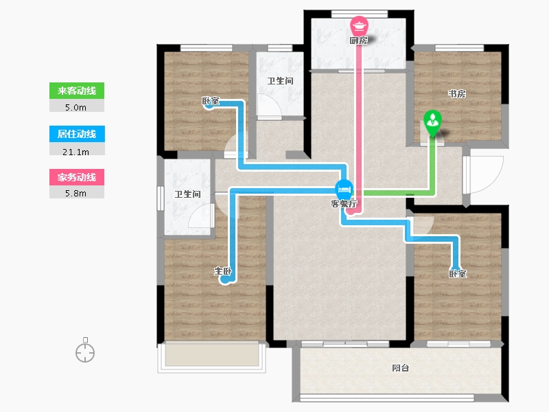 山东省-菏泽市-中铂新天地-112.80-户型库-动静线