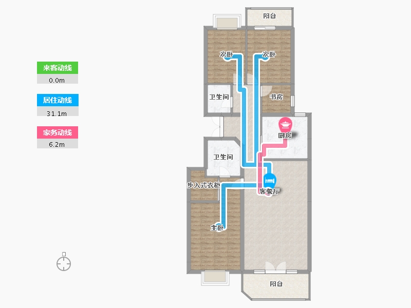 北京-北京市-万泉新新家园-120.00-户型库-动静线