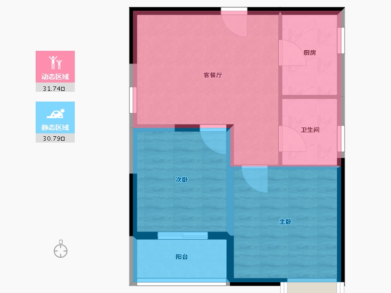 河南省-郑州市-中原新天地-56.00-户型库-动静分区