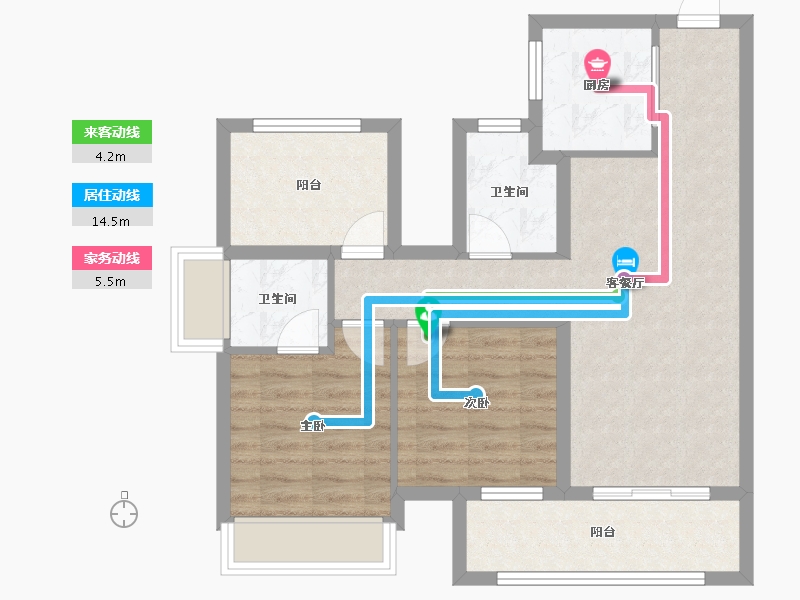 广西壮族自治区-南宁市-龙光玖誉湾-71.21-户型库-动静线