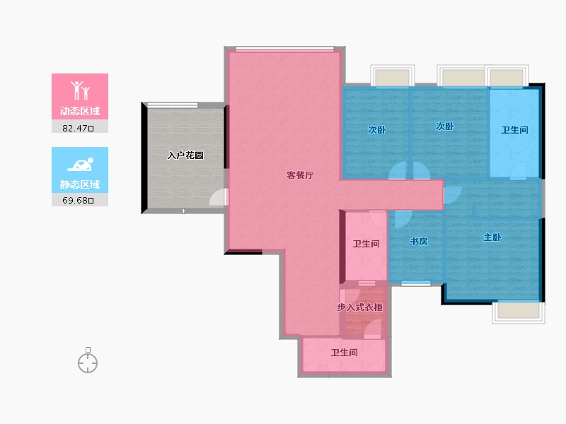 广东省-广州市-君御雅苑-154.95-户型库-动静分区