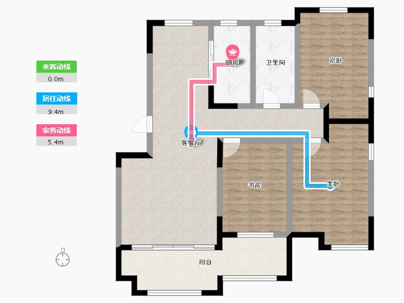 山东省-济宁市-宏河·学府颐景-115.69-户型库-动静线