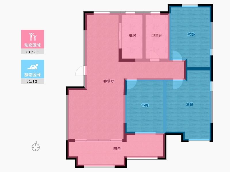 山东省-济宁市-宏河·学府颐景-115.69-户型库-动静分区