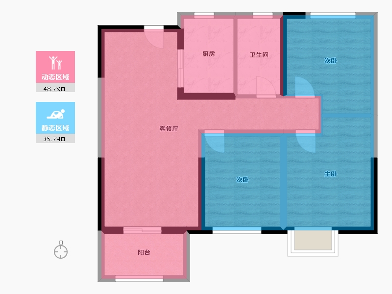 河南省-郑州市-正商雅庭华府-75.00-户型库-动静分区