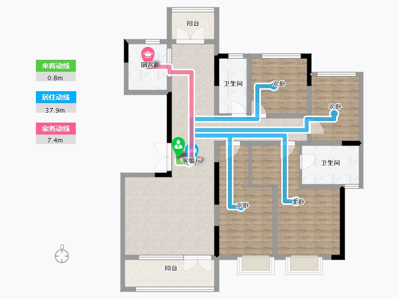 河南省-郑州市-永威上和府-126.00-户型库-动静线