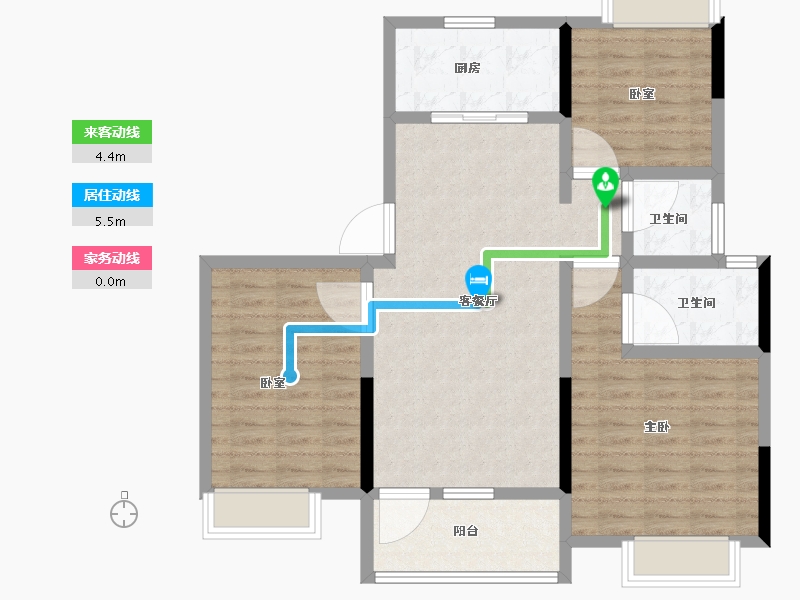 江西省-抚州市-当代城MOMΛ-93.60-户型库-动静线