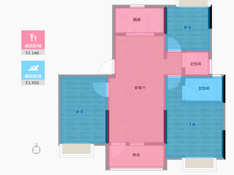 江西省-抚州市-当代城MOMΛ-93.60-户型库-动静分区