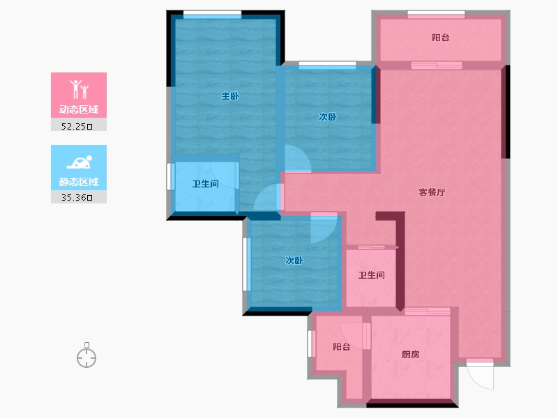 四川省-自贡市-枫丹郡-86.00-户型库-动静分区