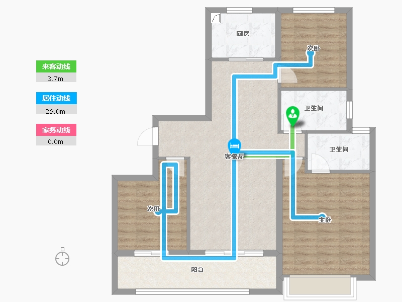 江苏省-南京市-景业龙光·玖云府-92.00-户型库-动静线