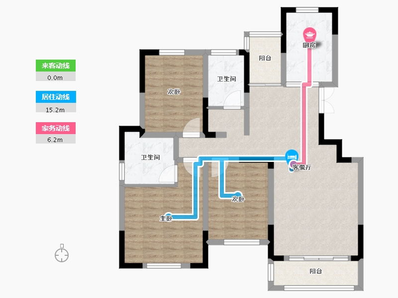 河南省-焦作市-东方今典境界-96.00-户型库-动静线