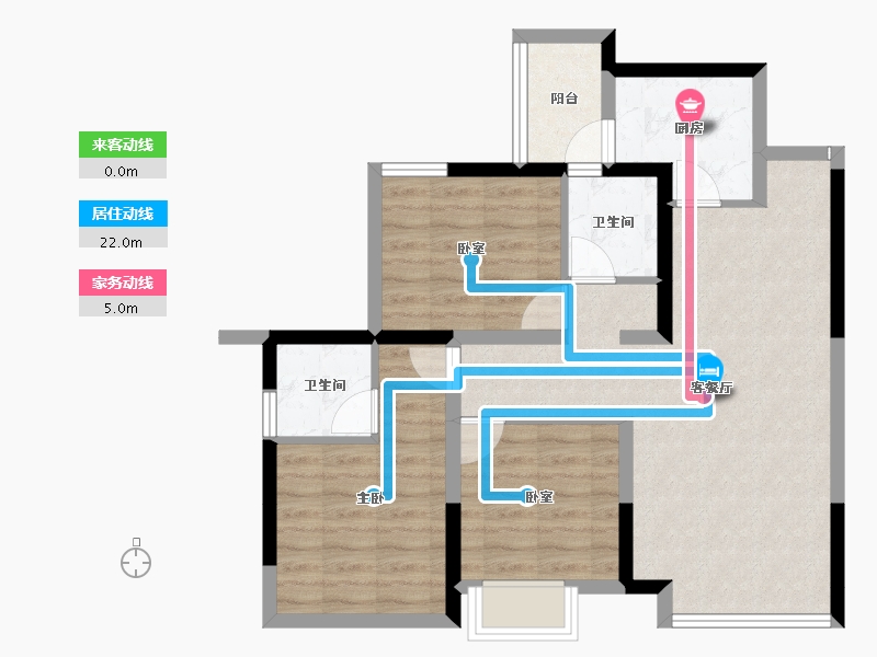 四川省-成都市-奥园棠玥府-73.76-户型库-动静线