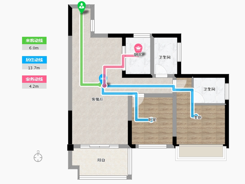 湖南省-怀化市-大盛郡府-70.76-户型库-动静线