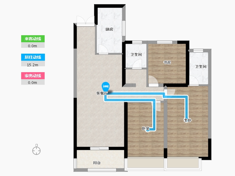 河南省-许昌市-万象三期水岸香郡花园-92.00-户型库-动静线