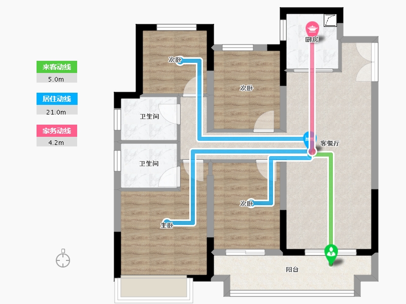 河南省-焦作市-东方今典境界-84.70-户型库-动静线