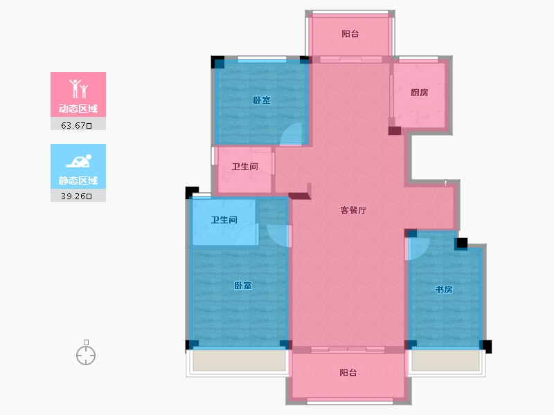 湖南省-郴州市-江湾壹号-92.04-户型库-动静分区