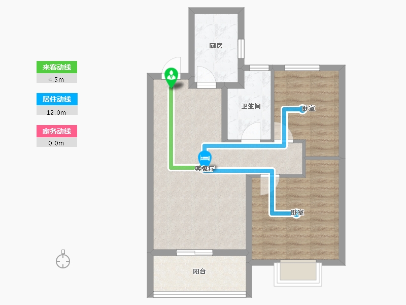 山东省-泰安市-开元盛世·福园-64.00-户型库-动静线