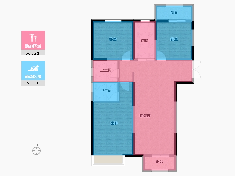 河南省-许昌市-万象三期水岸香郡花园-100.00-户型库-动静分区