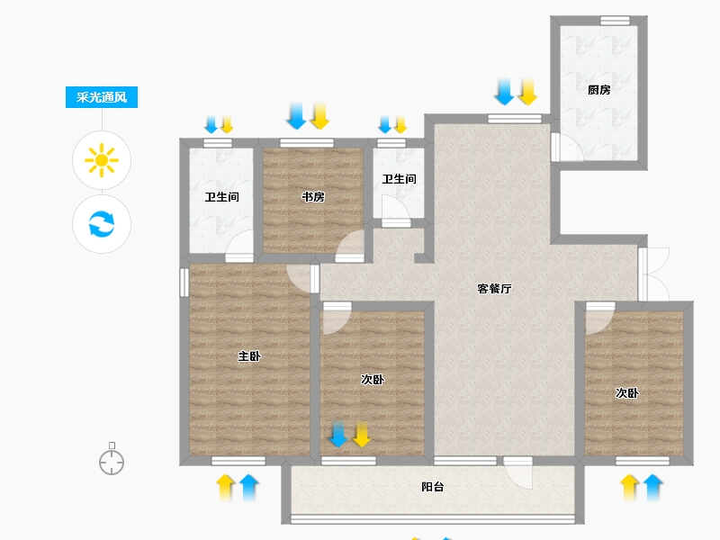 河北省-邢台市-盛世国悦府-112.00-户型库-采光通风