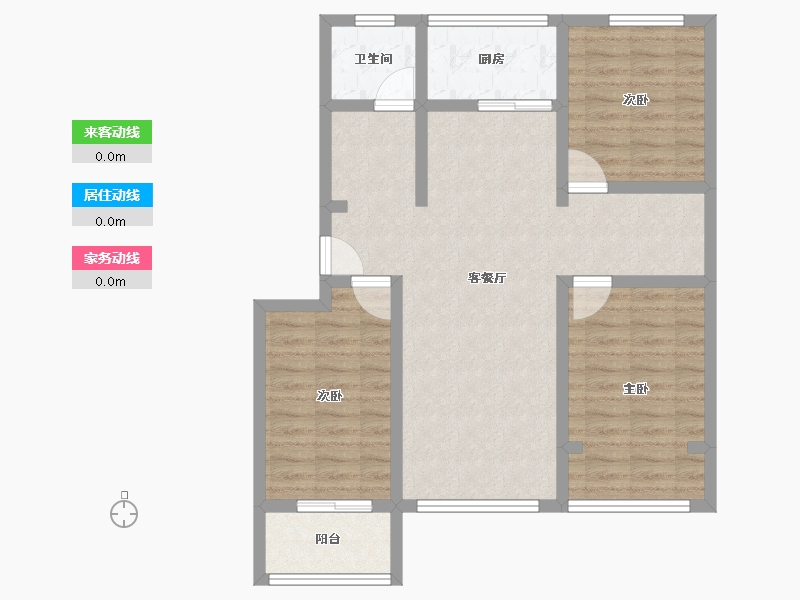 山东省-烟台市-晓龙子文学府-86.40-户型库-动静线