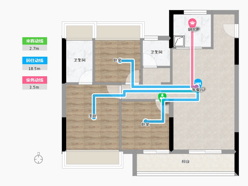 湖北省-武汉市-花山印象-70.17-户型库-动静线