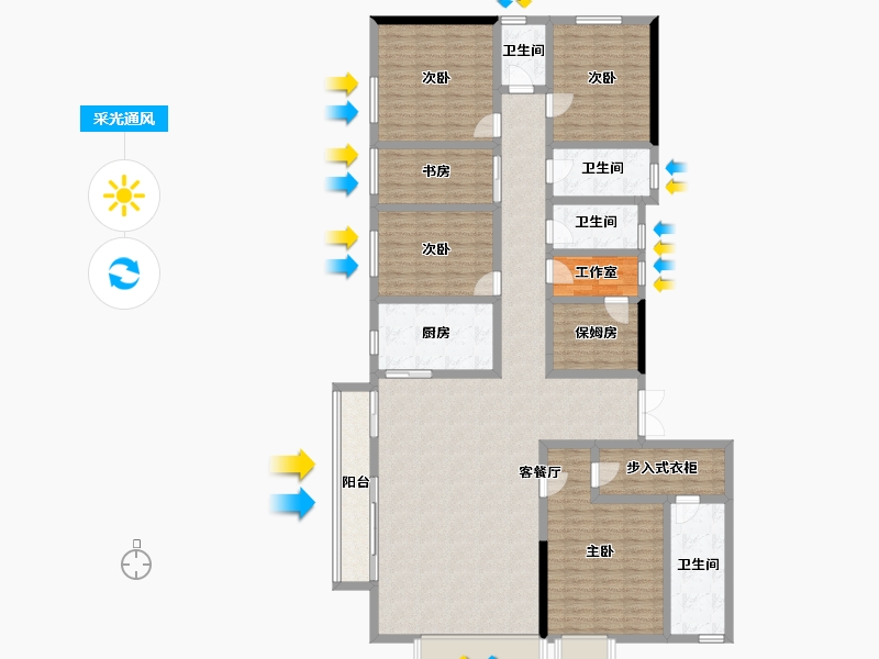 河南省-郑州市-永威上和院-179.68-户型库-采光通风