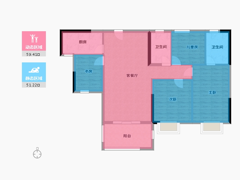 福建省-厦门市-中铁诺德逸都-100.00-户型库-动静分区