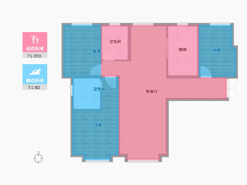 青海省-西宁市-九洲河畔世家-111.01-户型库-动静分区