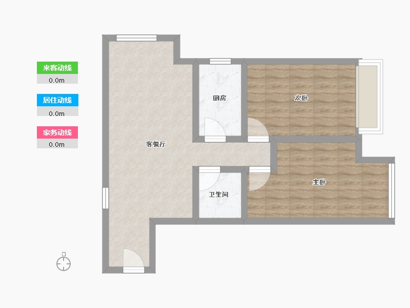 河南省-郑州市-建业半英里-64.80-户型库-动静线