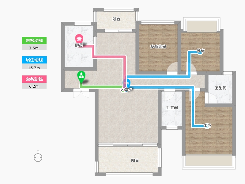 湖南省-怀化市-大盛郡府-92.61-户型库-动静线