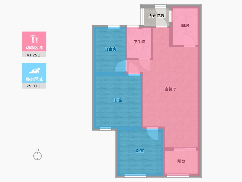 福建省-福州市-鲁能公馆-87.00-户型库-动静分区