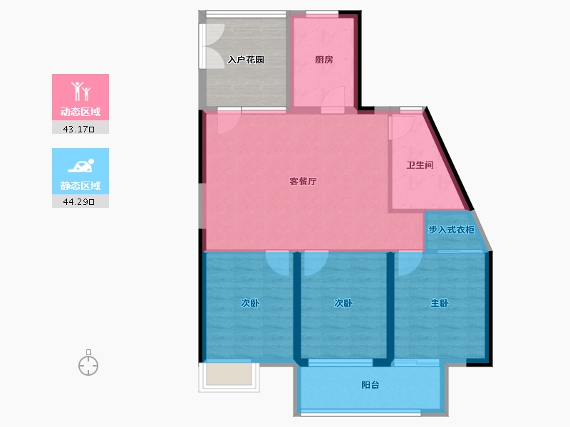 湖北省-襄阳市-融侨城融侨悦府-86.46-户型库-动静分区