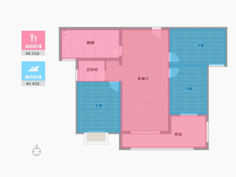 河南省-信阳市-华鼎蓝天家苑-95.02-户型库-动静分区