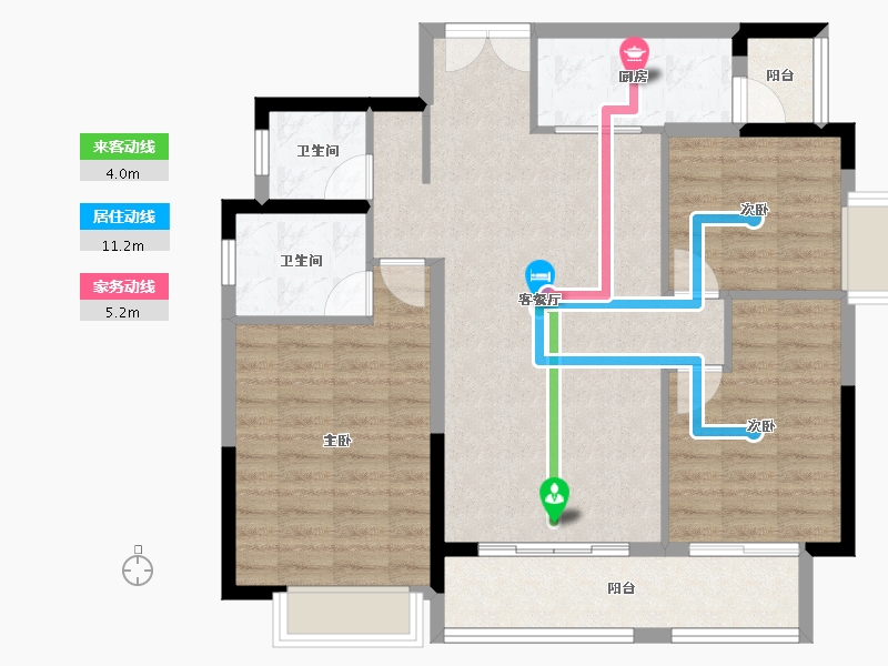 湖北省-襄阳市-融侨城融侨悦府-94.87-户型库-动静线